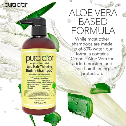 Anti Hair-Thinning Shampoo Gold Label Shampoo 16 oz